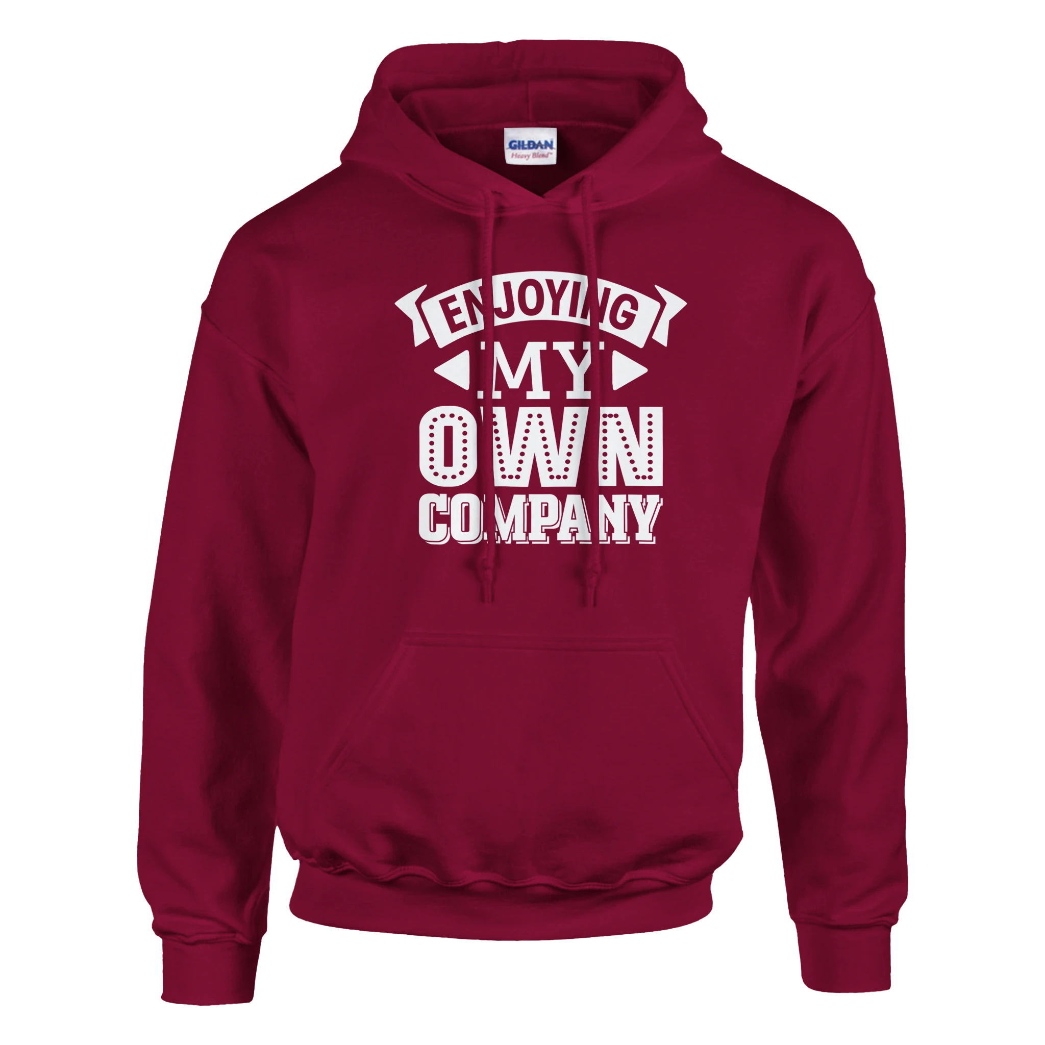 Encouraging Hoodie in Garnet- Front View"