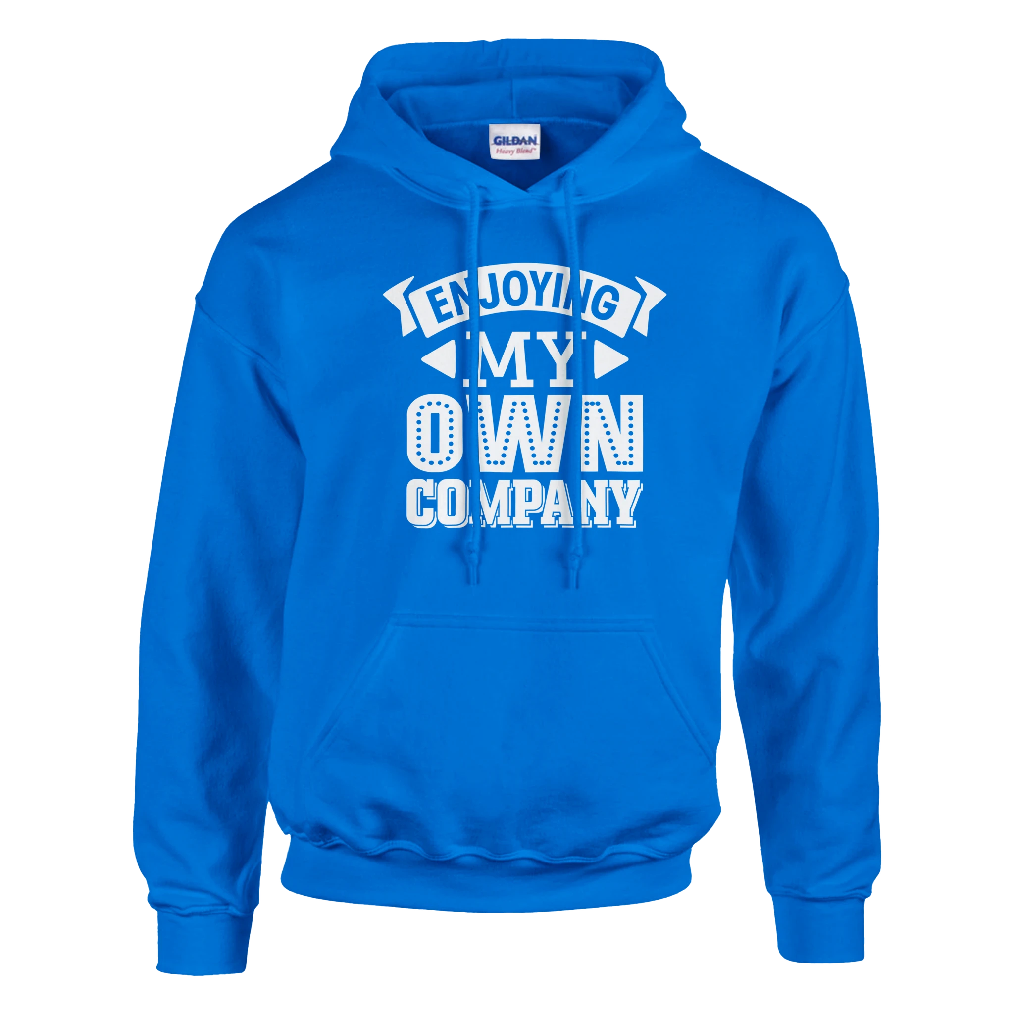 
Encouraging Hoodie in Blue Front View"


