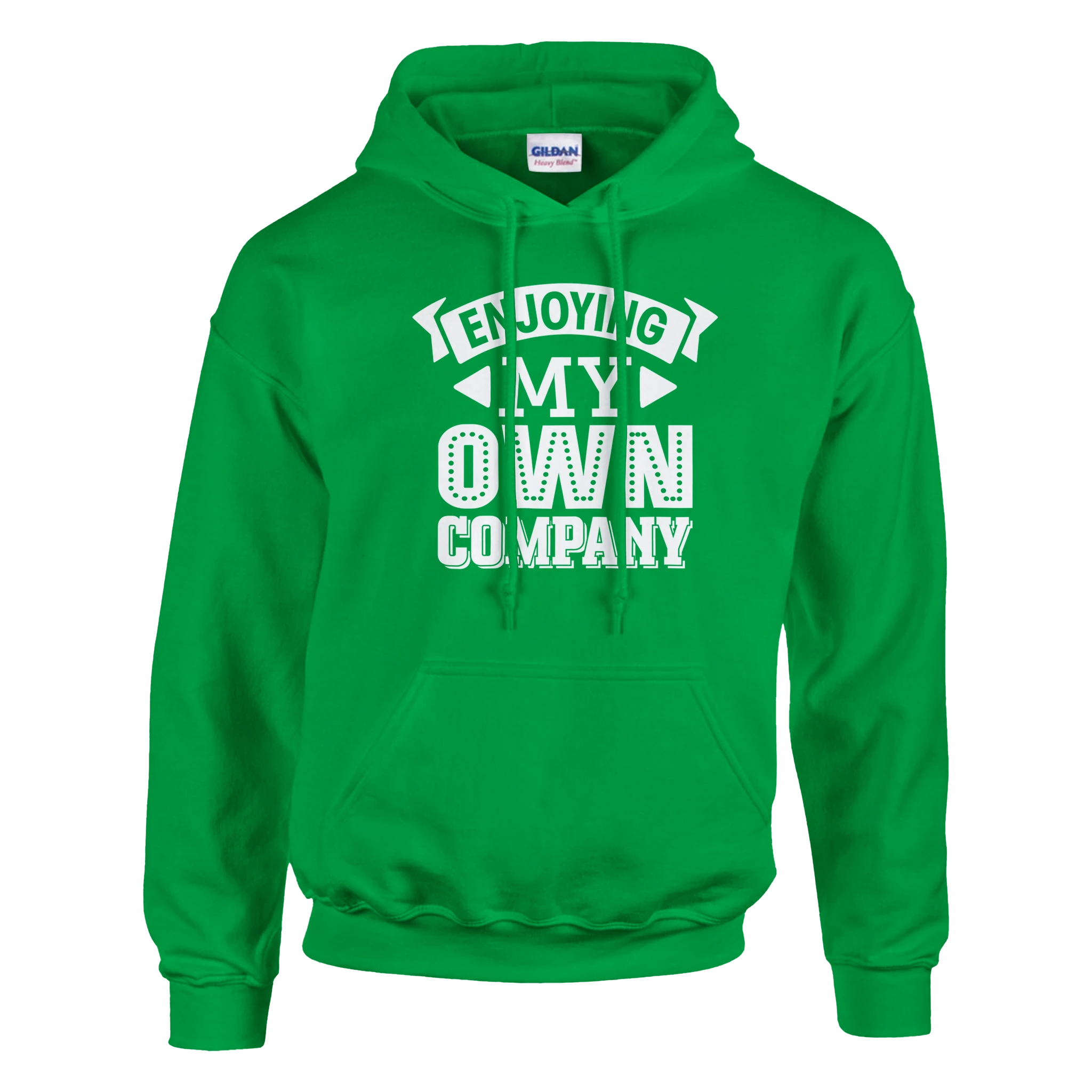 Encouraging Hoodie in Irish Green Front View"
