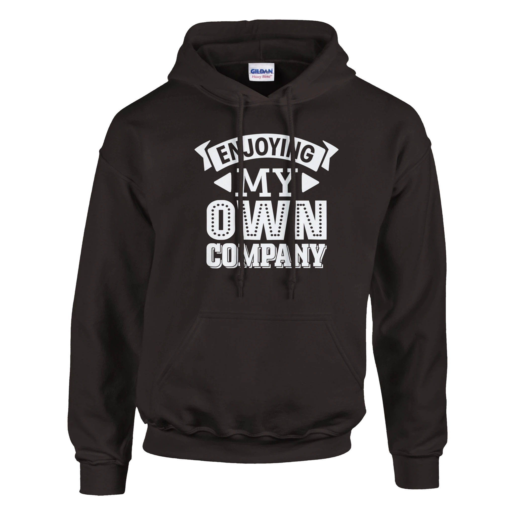 Encouraging Hoodie in Black - Front View"